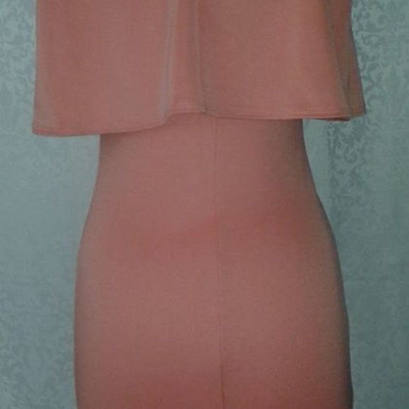 Peach Cape Sleeveless Pull Over Dress Size M, L - Picture 2 of 2